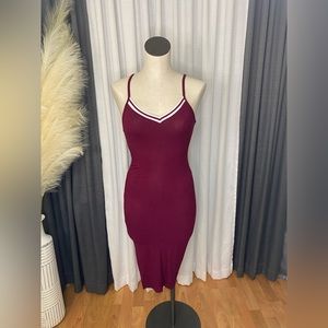 Maroon bodycon dress